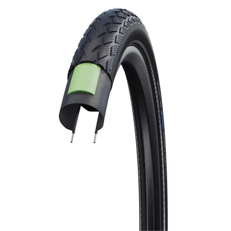 Roues et pneus Schwalbe Pneu Marathon Green Guard HS 420GG 28" 40-622 noir/noirGG Reflex 