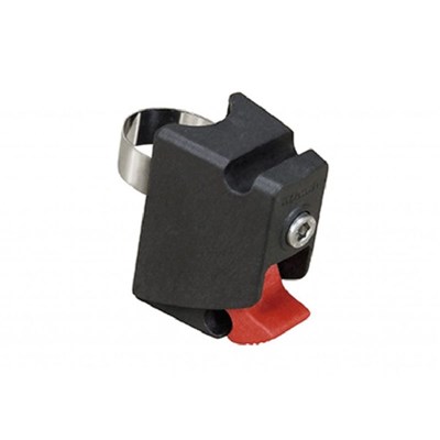 Adaptateur pour sacoche de selle Contour-Max . forme compacte pour s'adapter à toutes les tiges de selle (25-32 mm) .charge maximale : 3 kg Un anneau spécial en alu avec double fixation assure une connexion stable à l'adaptateur.