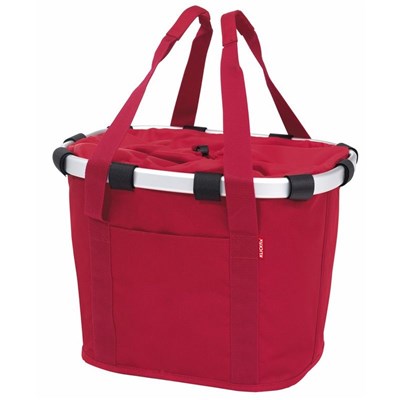 [ECOX004260] Panier pour vélo Klickfix Bikebasket rouge