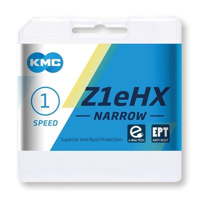 [ECOX108751] Chaîne de vélo KMC Z1 EHX EPT 1/2x3/32 128 maillons 7.8 mm 1 vitesse